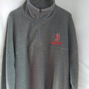 Boston Red Sox 1/4 Zip Up Men's Fleece Pullover Color Gray Size 2XL
